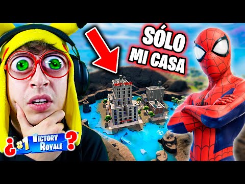 SÓLO LOOT  **CASA SPIDERMAN** Challenge en FORNITE!! (RETO ganar sólo Ciudad VOLCÁN)