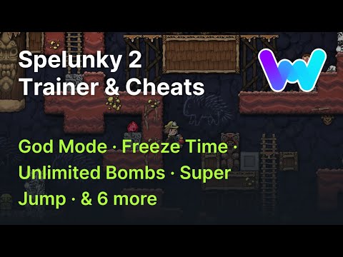 Spelunky 2 Trainer +10 Cheats (Super Jump, Unlim Gold, Freeze Time, God Mode & More!)