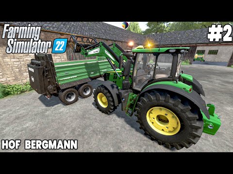 Spreading MANURE & Cutting Corn | Hof Bergmann | Farming Simulator 22 | Episode 2