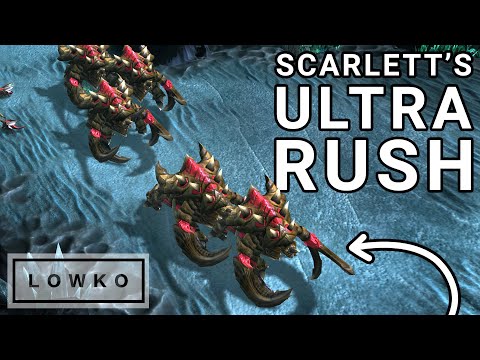 StarCraft 2: STRANGE GAMES – Scarlett's Ultralisk Rush vs Protoss? (Best-of-5)