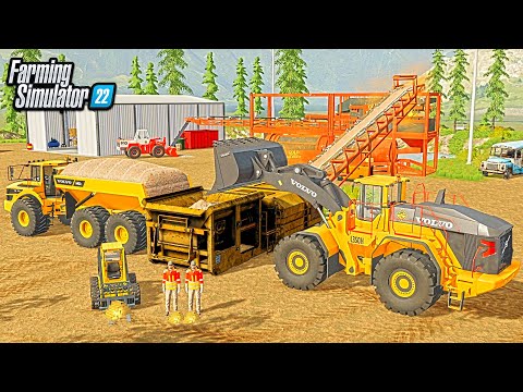 STARTING A LARGE GOLD MINE OPERATION! (NEW DIG SITE) | FARMING SIMULATOR 22