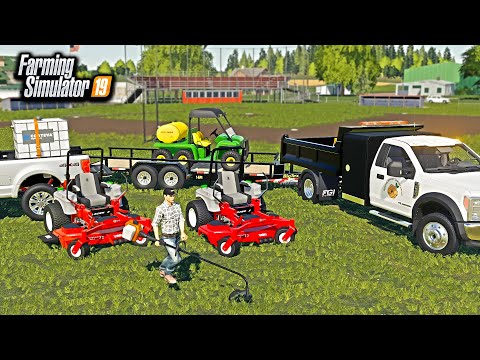 STARTING A LAWN MOWING COMPANY! (ROLEPLAY) | FARMING SIMULATOR 2019