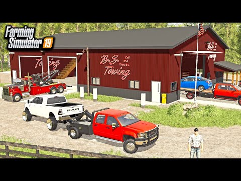 STARTING A TOWING/REPO SHOP! (INSANE REPO JOB) | FARMING SIMULATOR 2019