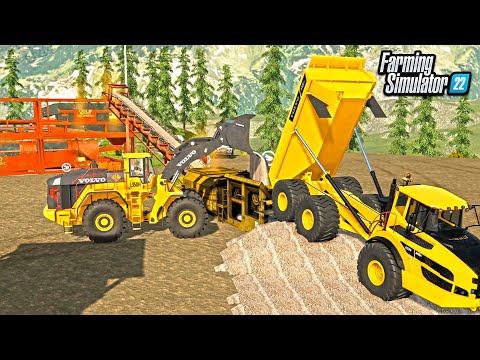 STARTING UP THE GIANT GOLD MINING OPERATION! (STARTING WASHPLANT) | FARMING SIMULATOR 22