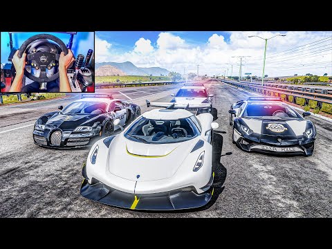 Stealing Koenigsegg Jesko + Police Chase – Forza Horizon 5 (Steering Wheel + Shifter) Gameplay