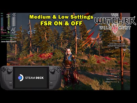 Steam Deck: The Witcher 3: Wild Hunt | Medium & Low Settings | Proton