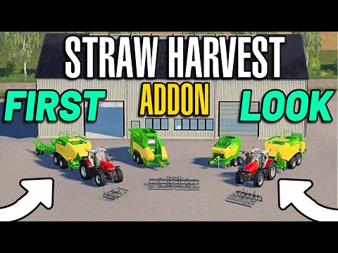 STRAW HARVEST ADD-ON | Farming Simulator 2019 | First Look