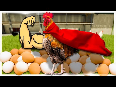 Super Strength Chickens Make ALL The Eggs // Farming Simulator 2022 Gameplay
