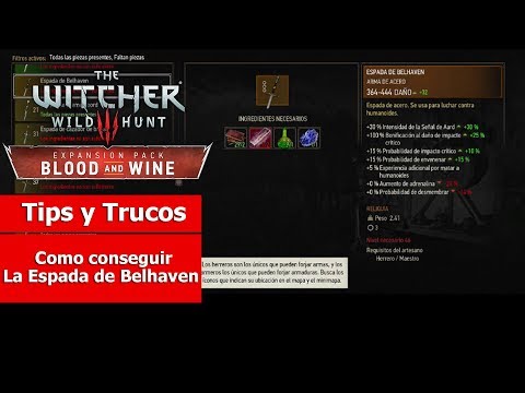 The Witcher III: Wild Hunt | Tips y Trucos | Como conseguir la Espada de Belhaven