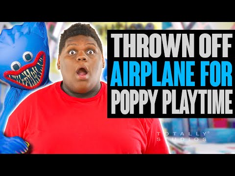 THROWN OFF PLANE for Poppy Playtime In Real Life? With Huggy Wuggy and Mommy Long Legs.