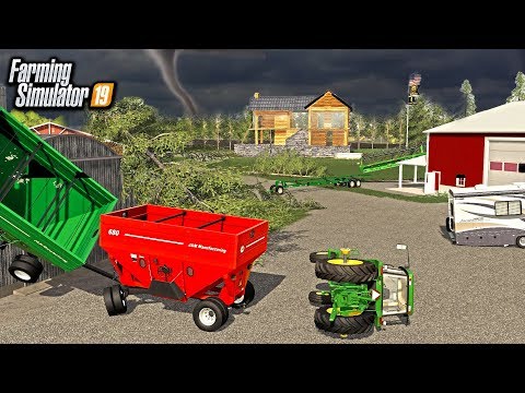 TORNADO RIPS THROUGH FARM! (BUILDINGS & EQUIPMENT DESTROYED) | FARMING SIMULATOR 2019