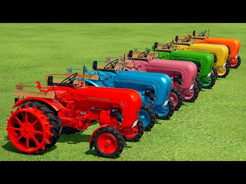 TRANSPORTING & PLANTING SOYBEAN WITH MINI PORSCHE COLORED TRACTORS – Farming Simulator 22