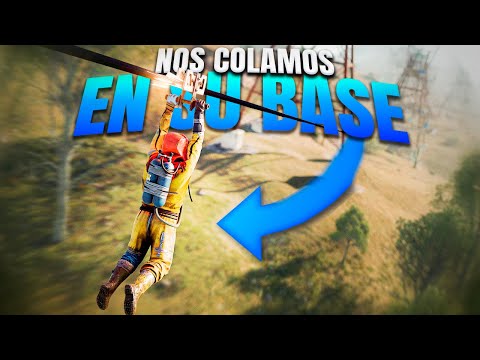 USO la TIROLINA para COLARME en su BASE – RUST – Gameplay español