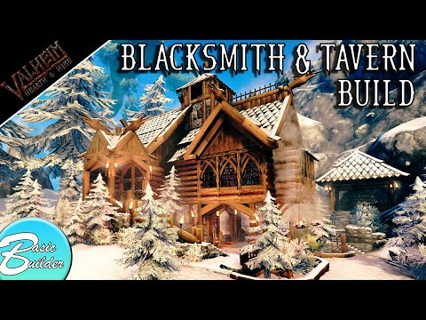 Valheim | Mountain Blacksmith and Tavern | Build Guide | Speedbuild