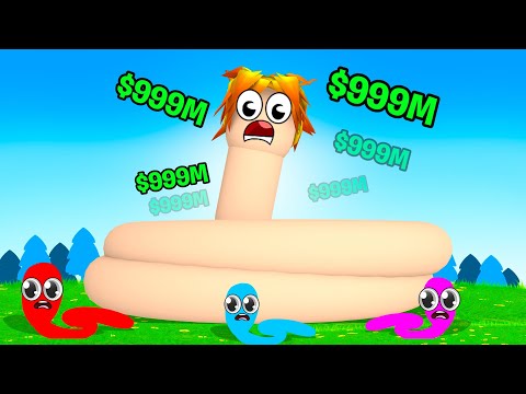VIREI A MAIOR MINHOCA E ENGOLI TODO MUNDO NO ROBLOX!! (Wormface)