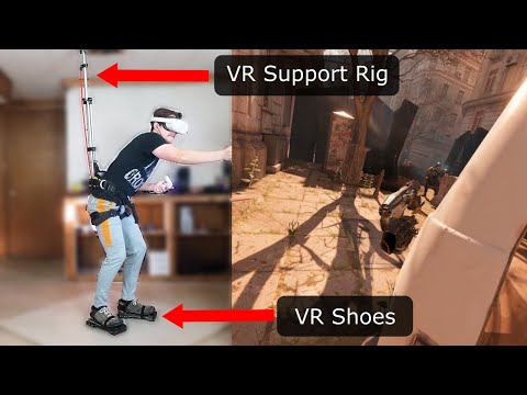 Walking in Half-Life Alyx with my VR Shoes – Combat with Combine