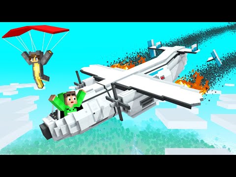 We CRASHED Our Plane on a DESERTED ISLAND… (Minecraft)