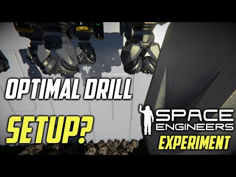 What is the optimal drill distance? Space Engineers Experiment