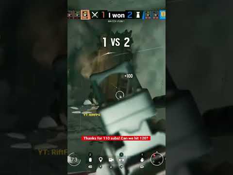 WINNING a 1v4 as Recruit in Rainbow 6 seige #shorts #rainbowsixsiege
