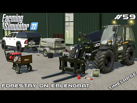 Working with new JCB 542-70 BLACK SERIES | Forestry on ERLENGRAT | Farming Simulator 22 | Episode 59