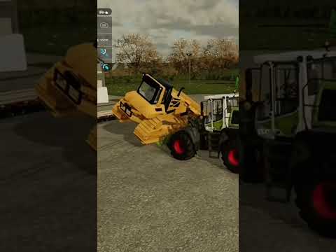 WOW a TRACTOR lifts a D6 DOZER (farming simulator 22)🔥….#shorts #fs22