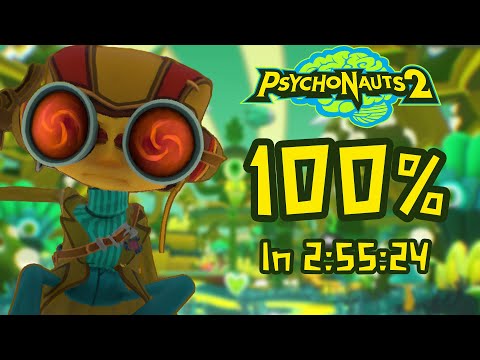 [WR] Psychonauts 2 Speedrun: 100% in 2:55:24 (3:03:11 w/ loads)
