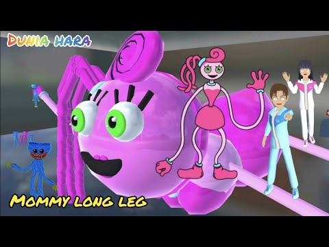 Yuta Mio Jumpa Mommy Long Leg Spider  Mengejar Huggy Wuggy 😰😨 | Sakura School Simulator