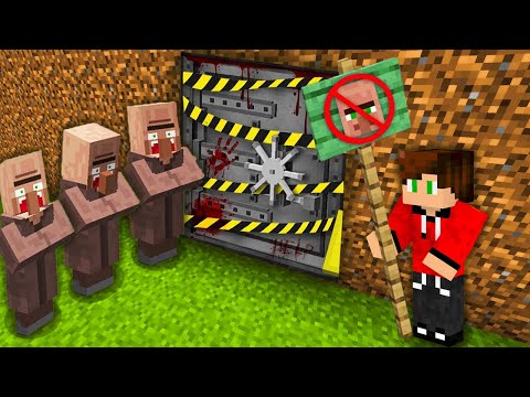 ZABRONIŁEM WIEŚNIAKOM WEJŚCIA DO TEGO STRASZNEGO BUNKRA w Minecraft! STRASZNE PRZEJŚCIE!