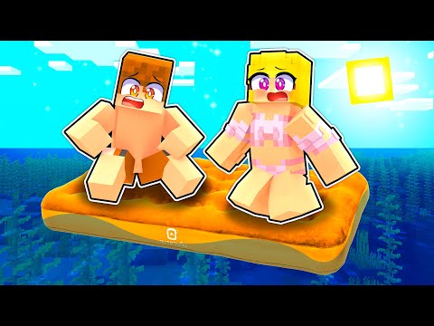 ZOSTALIŚMY ZDMUCHNIĘCI NA MATERACU DO OCEANU w Minecraft!