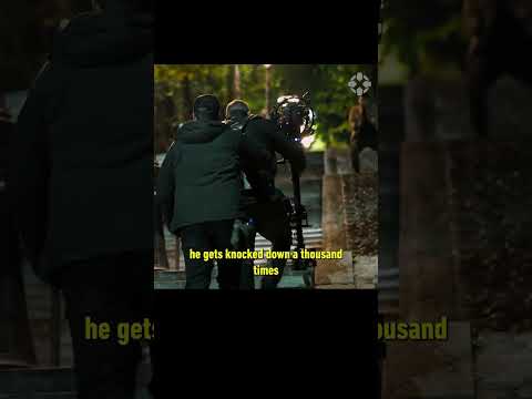 How they did the stairs scene in John Wick 4 #johnwick #stunts #keanureeves #movies #shorts