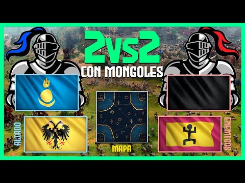 2vs2 con MONGOLES | Age of Empires 4