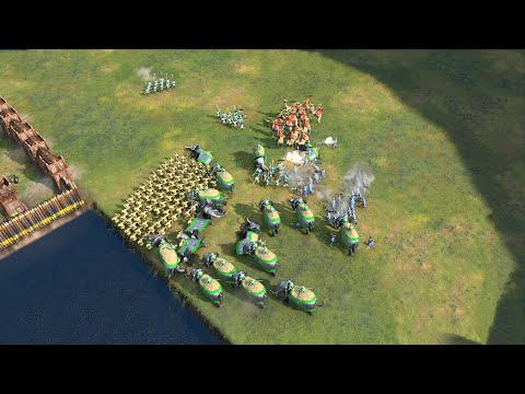 Age of Empires 4 – 4v4 CBA MASSIVE RANGED UNITS BATTLE | Multiplayer Gameplay