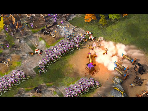 Age of Empires 4 – 4v4 EPIC HILL AND DALE SIEGE | Multiplayer Gameplay