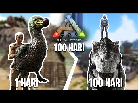 Aku Bertahan Hidup Selama 100 Hari Di Ark Survival Evolved The Island