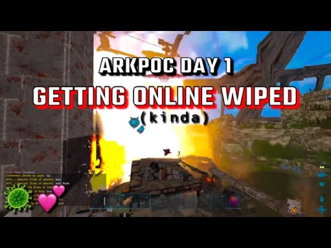 Almost Getting Wiped and Doing Boss Fights DAY 1 | Ark Survival Evolved Arkpoc | Banditos
