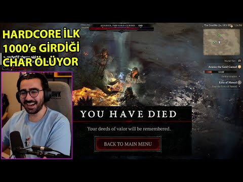 Batu Gaza Gelip 100LV'lık Karakteriyle Ölüyor | Videoyun (Diablo 4 Hardcore Mode 100LV Death)