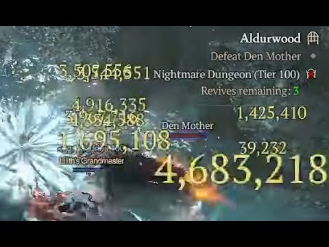 Bone Spear Necromancer Nightmare Dungeon 100 Diablo 4