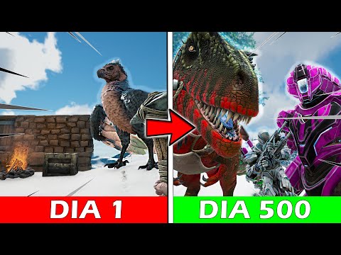 Cómo SOBREVIVÍ 500 DÍAS en un SERVER ANÁRQUICO de Ark Survival Evolved *PELÍCULA COMPLETA*