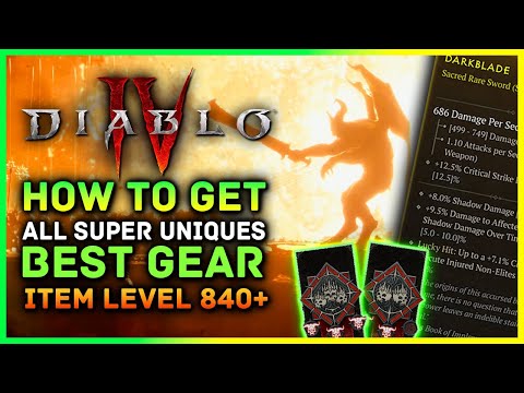 Diablo 4 All RARE Super Unique Monster Location Spawns & Highest Item Power Drops 850+ Farm
