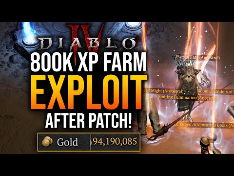 Diablo 4 – Best Legendary & 800K XP Farm Exploit! AFTER PATCH!