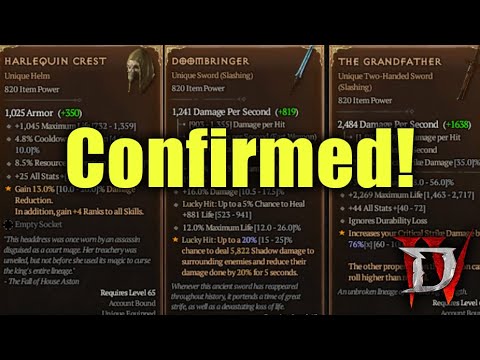 Diablo 4 – Devs confirm the 6 Super Rare Uniques & where they drop!