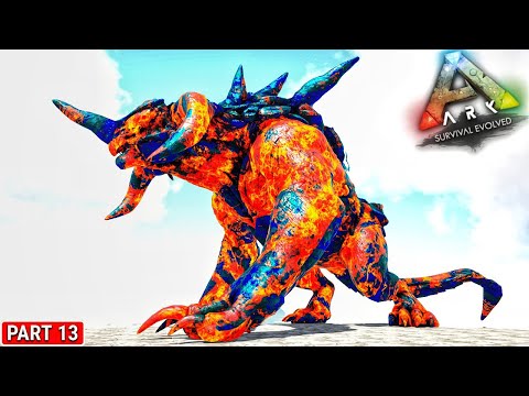 Fiery Torasque Lava God Boss Fight And Taming 🔥🔥 : ARK Golden Age : ARK Survival Evolved : Part 13