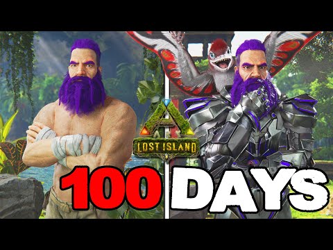 I Survived 100 Days Of Hardcore Ark Survival Evolved (Lost Island) Modded