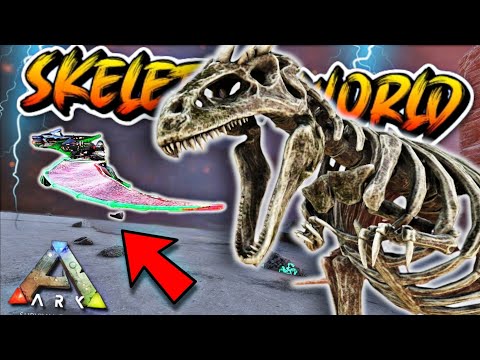 I WENT TO THE SKELETON DINOSAUR WORLD ! – Ark Survival Evolved – MEGA MODDED – DAY 15