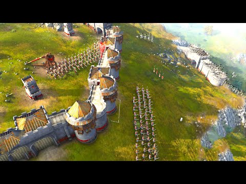 MASSIVE CASTLE UNDER SIEGE – Age of Empires 4 Gameplay