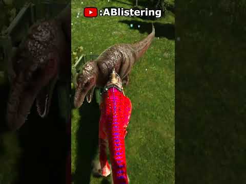 MATO DOS GIGAS CON MI CARCHARODONTOSAURUS SUPERMUTANTE! ARK Survival Evolved #shorts