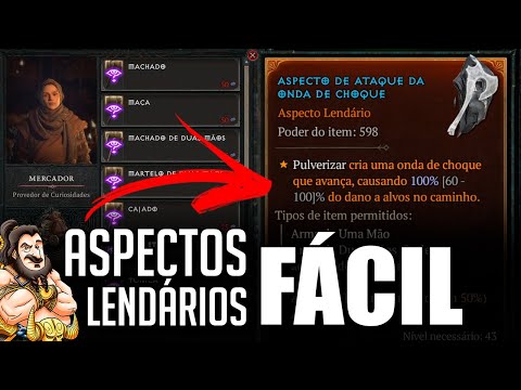 Método mais FÁCIL de conseguir seus ASPECTOS LENDÁRIOS em Diablo 4