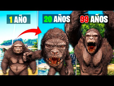 ¡SOBREVIVÍ 100 AÑOS siendo KONG en ARK Survival Evolved!