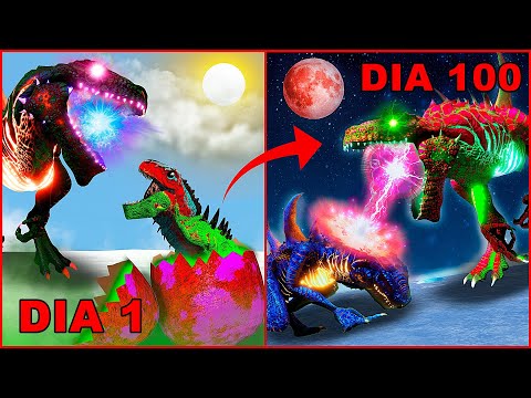 Sobrevivi 100 Dias Como Um Godzilla No Ark Survival Evolved Hardcore – O FILME 7 (DINOSSAUROS)