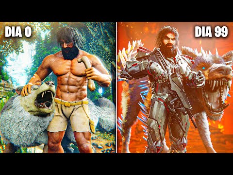 ¡SOBREVIVÍ 100 DÍAS en ARK Survival Evolved FJORDUR! La Película